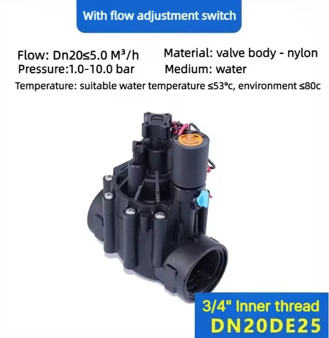 DN15–DN25 Normally Closed Solenoid Valve | Garden & Farm Irrigation