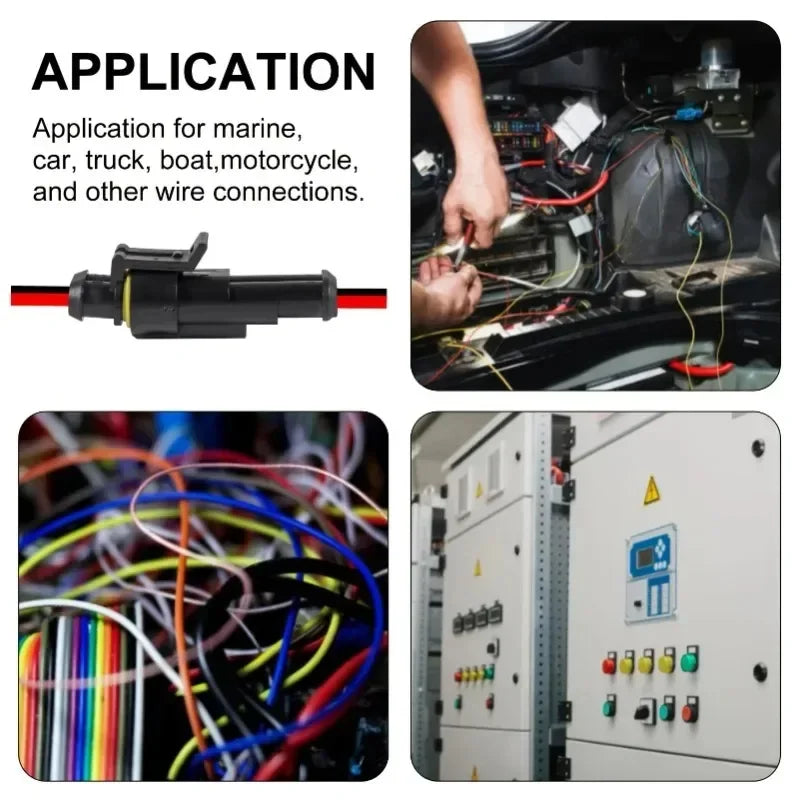 10-Pack Waterproof 2-Pin Connectors 20 AWG | Car, Boat & Truck
