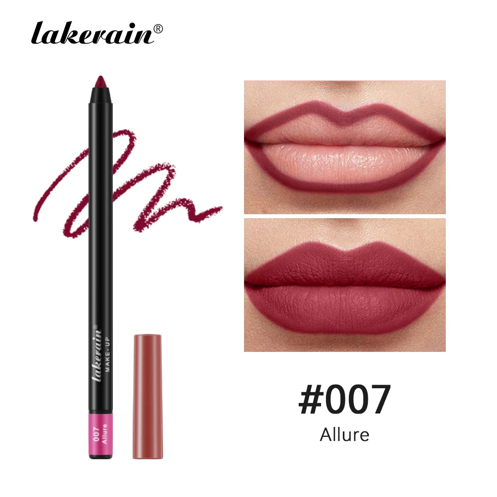 12 Colors Matte Lipliner Pencil Red Contour Tint Lipstick Waterproof Long Lasting Non-stick Cup Moisturising Lips Makeup Peaceful Pleasures Health and Wellness 7 Allure