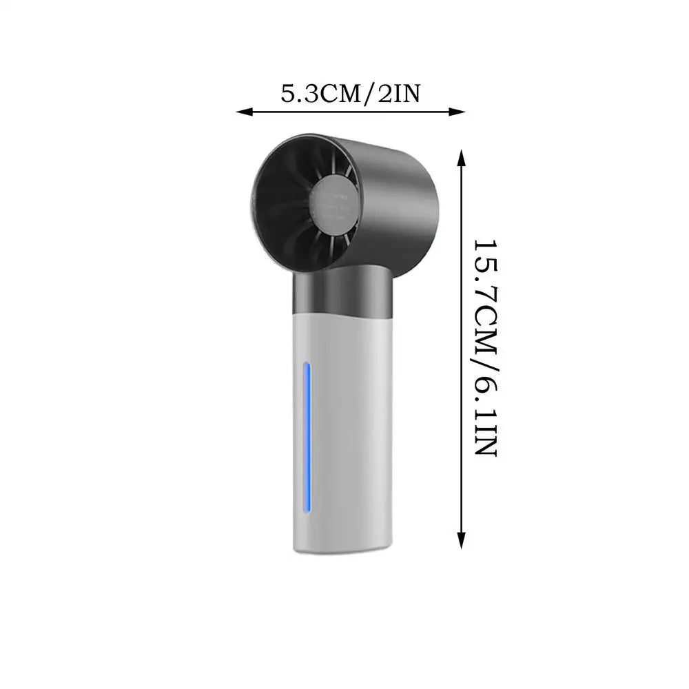Small Handheld Fan 5 Speed Adjustable Portable Handheld Fan Personal Handheld Misting Fan Cooling Electronics Product Peaceful Pleasures Health and Wellness White