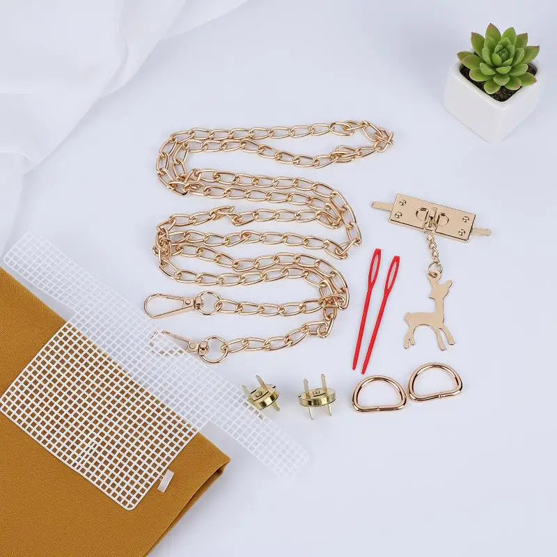 DIY Crochet Bag Making Kit – Plastic Canvas, Chain & Hardware