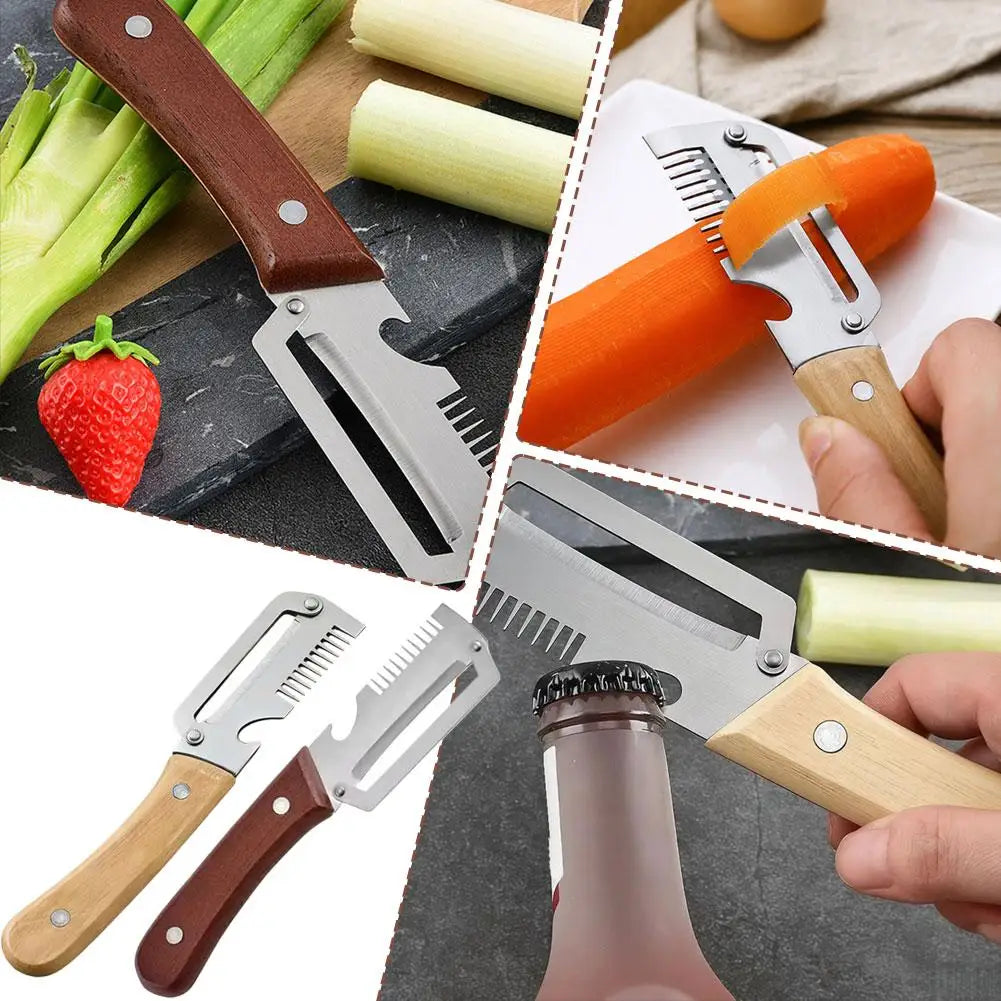 3-in-1 Vegetable Peeler, Julienne Slicer & Bottle Opener