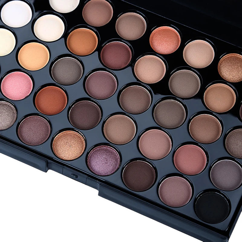 40-Color Glitter & Matte Eyeshadow Palette | Earth Tones