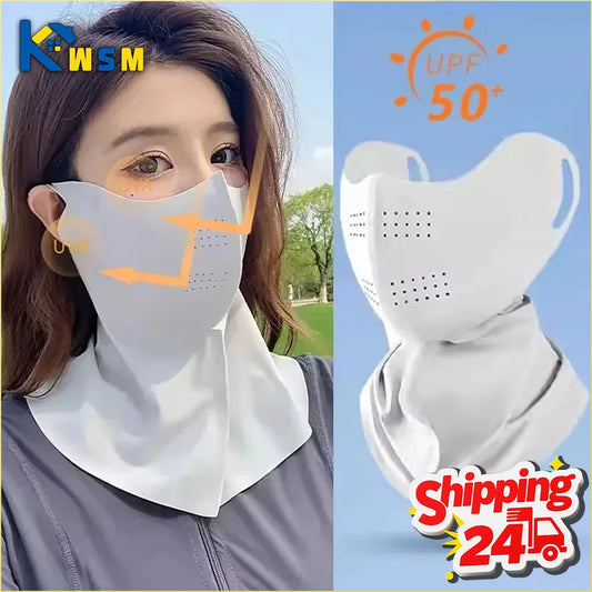 Women's UPF 50+ Sun Face Mask & Neck Cover | Cooling UV Shield Sun Protection Mask Oasis Select