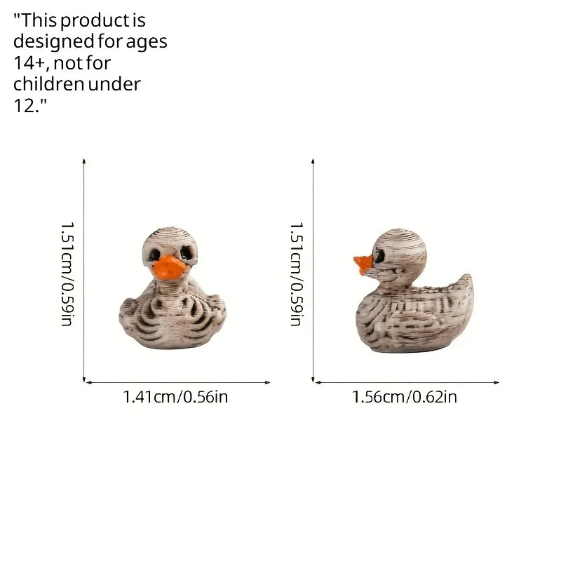 10 Cute Gothic Skeleton Duck Resin Figurine Desk Decoration Halloween