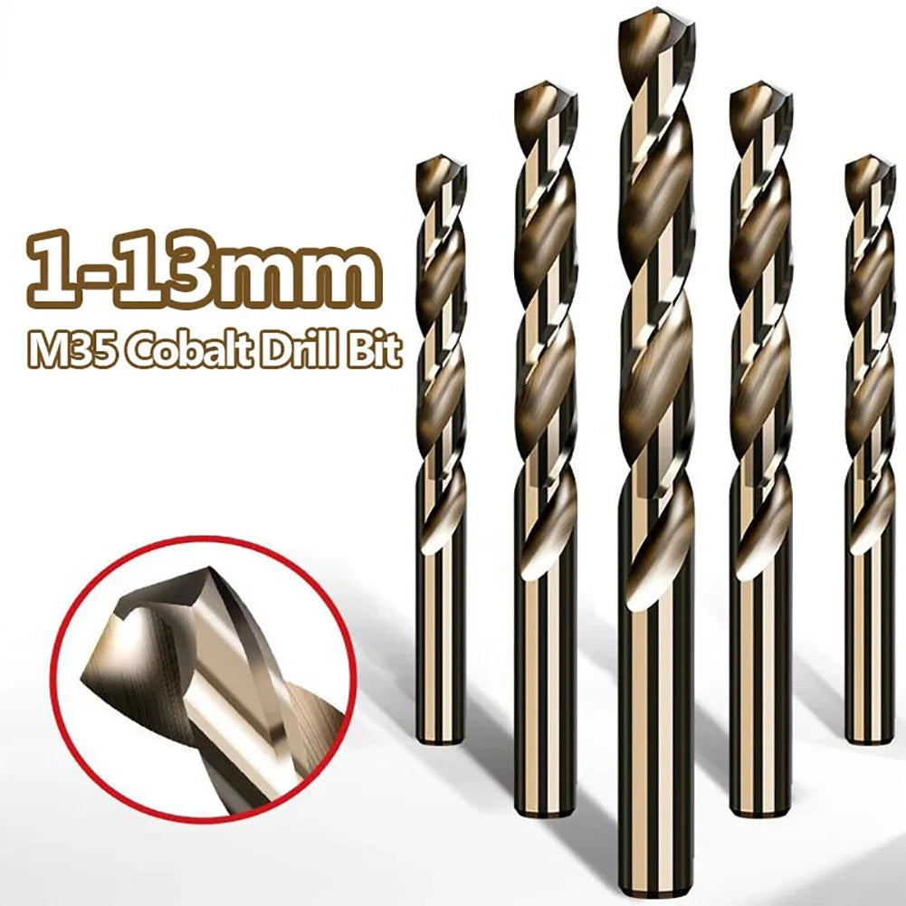 M35 Cobalt HSS Drill Bit Straight Shank T-wist Metal Stainless Steel