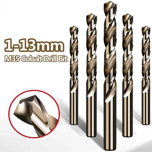 M35 Cobalt HSS Drill Bit Straight Shank T-wist Metal Stainless Steel Peaceful Pleasures Health and Wellness