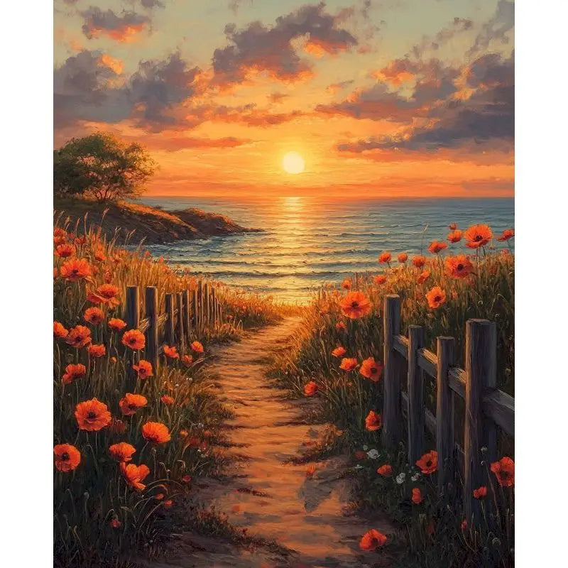 GATYZTORY Oil Painting By Numbers Frame Canvas Painting Sunset Seascape Number Painting Wall Decor Diy Gift Drawing By Number Peaceful Pleasures Health and Wellness 111-10 30x40cm Unframed