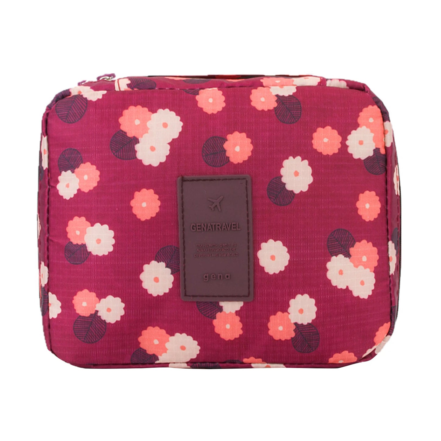 Extra Large Capacity Toiletry Bags Large Makeup Bag Cosmetic Organizer for Travel Toiletries and Shower Peaceful Pleasures Health and Wellness Wine red flowers