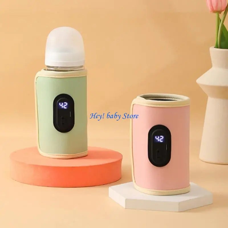 USB Portable Milk Bottle Warmer Sleeve | 20 Temp Levels, Digital