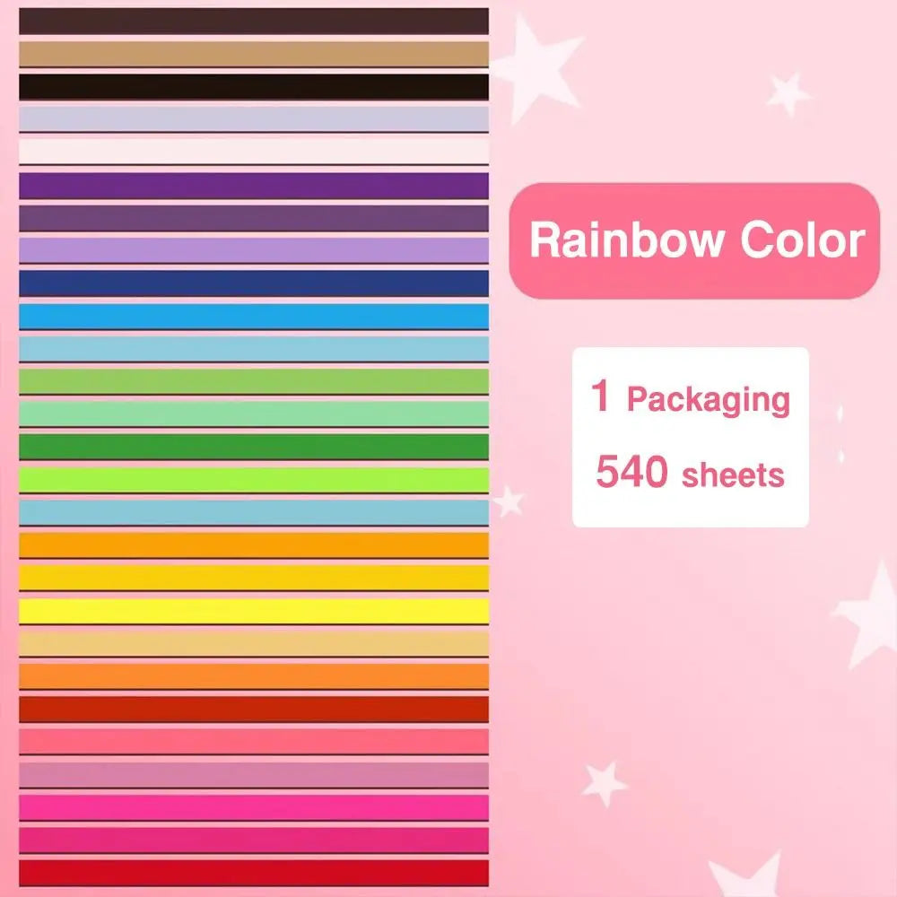 540PCS Gradient Star Origami Paper Strips – DIY Lucky Star Craft