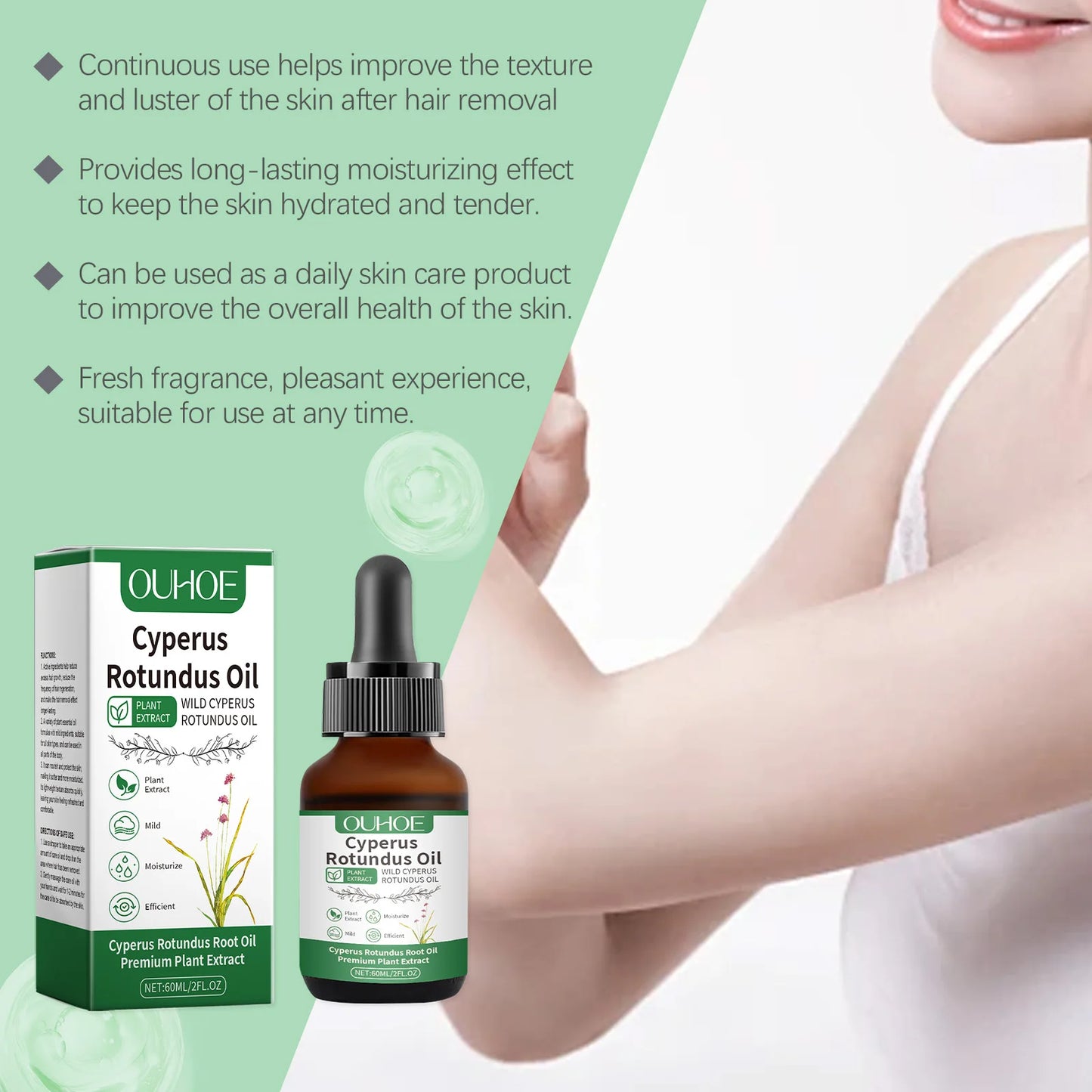 Cyperus Rotundus Hair Removal Inhibitor Cream | After Shave Hair Removal Inhibitor Peaceful Pleasures Health and Wellness