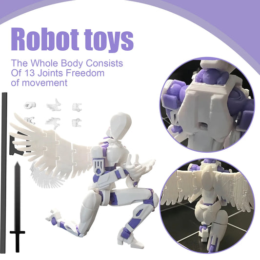 3D Printed Poseable Robot Mannequin Figure – Movable Toy Poseable Figure Toy Oasis Select