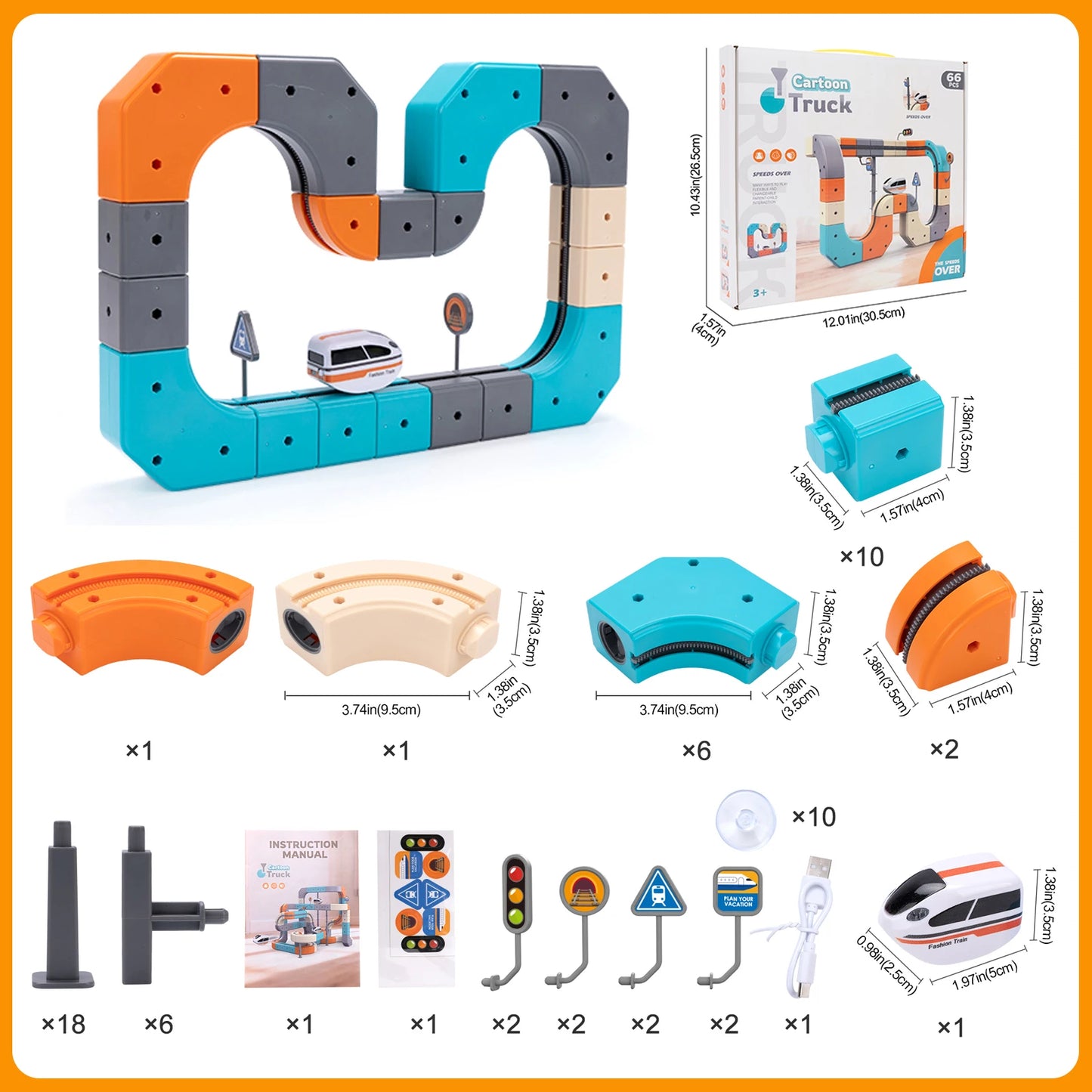 Kid Anti-gravity Magnetic Attraction Track Train Electric Building