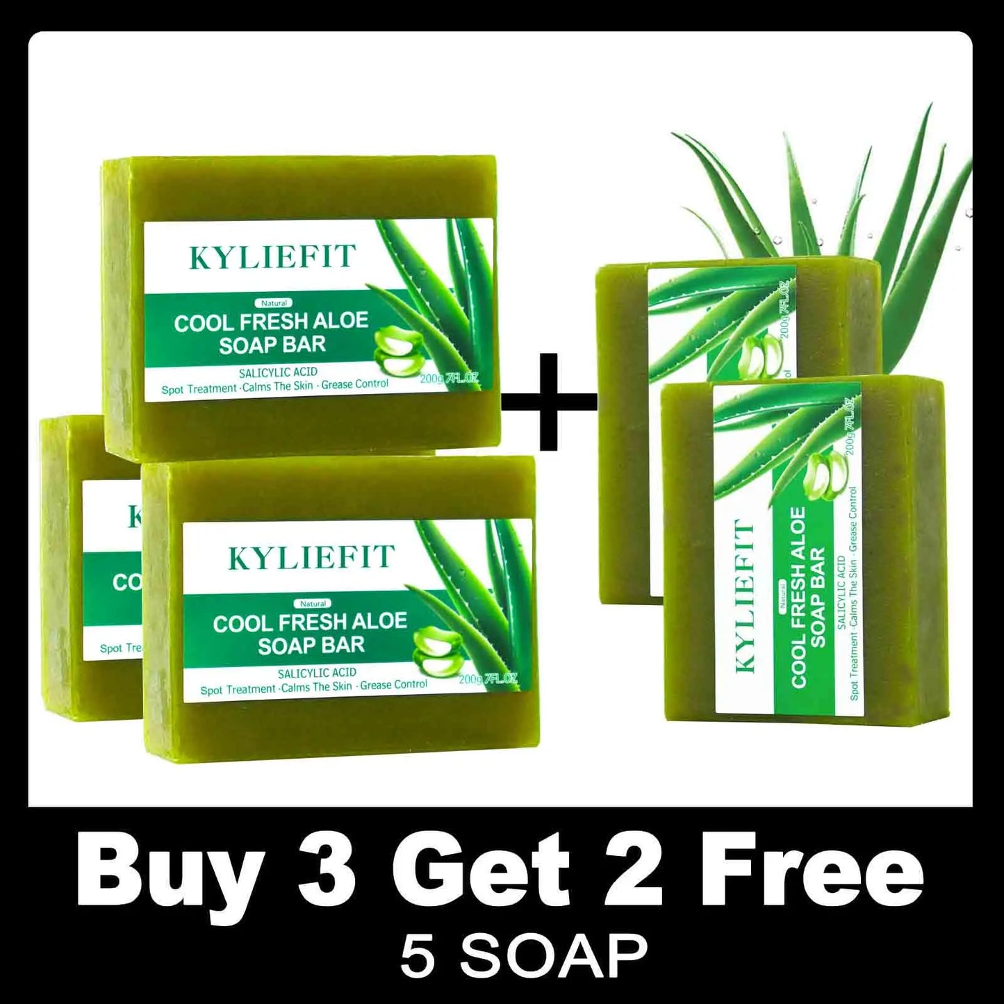 AILKE Aloe Brightening Soap Bar | Dark Spot & Oil Control 200g