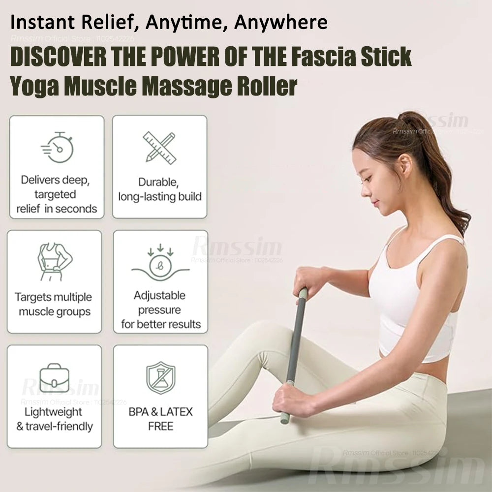 Yoga Stretching Stick | Posture Corrector & Muscle Roller