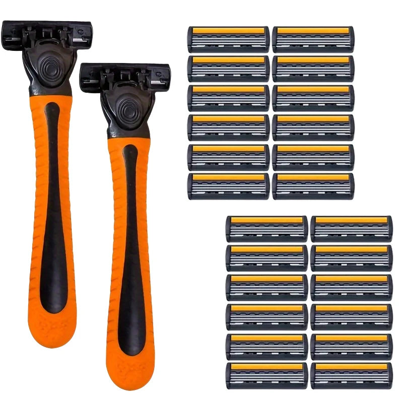 Men's 3-Blade Stainless Steel Manual Razor | Travel & Home