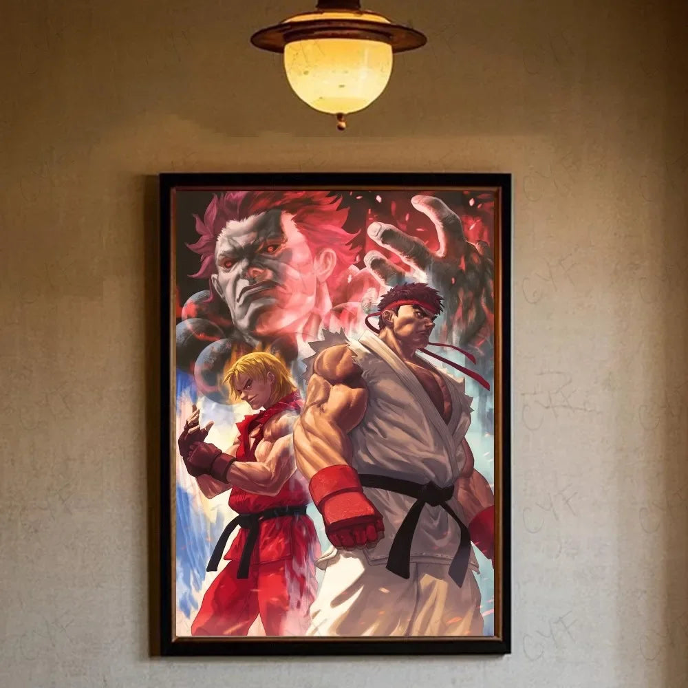 Street Fighter Canvas Wall Art Print | Gaming Poster Decor