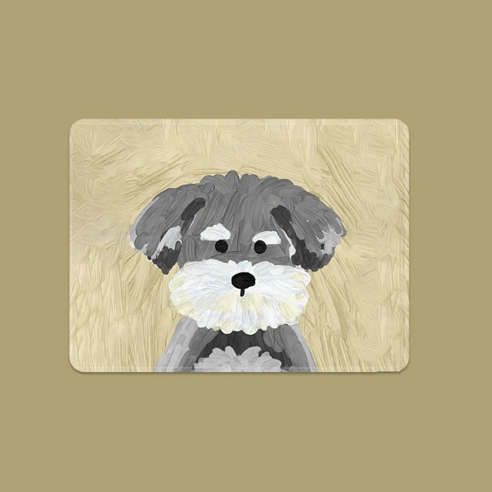 Portable Keyboard Mats Cartoon Mouse Pad Desk Mat Anti-Slip Dog Mouse Mat Cartoon Cute Keyboard Mat Office Supplies Peaceful Pleasures Health and Wellness