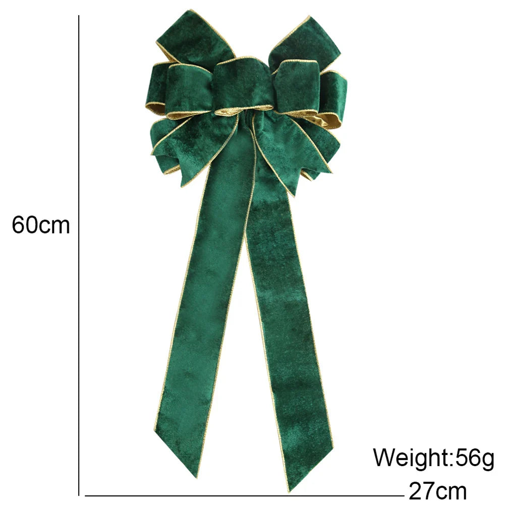 Christmas Flannelette Bow | Xmas Tree & Party Decor