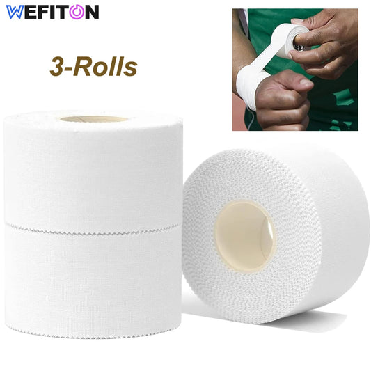 WEFITON 3-Roll White Athletic Sports Tape | Strong No-Residue Athletic Sports Tape Peaceful Pleasures Health and Wellness