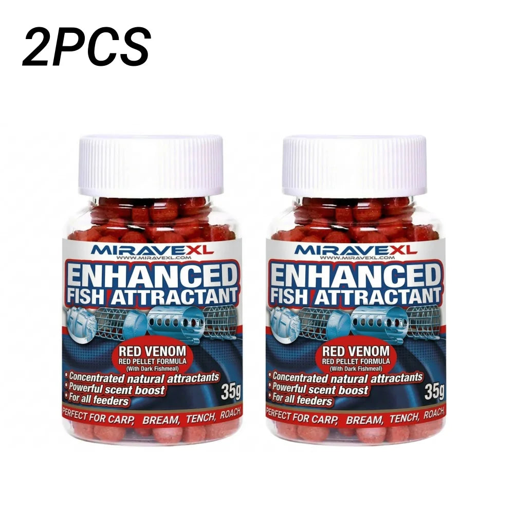 MIRAVAL Enhancer Fish Attractant Red Pellet Bait High Protein Concentrated Scent Carp Bream Roach Feeder Fishing Accessories Peaceful Pleasures Health and Wellness 2PCS