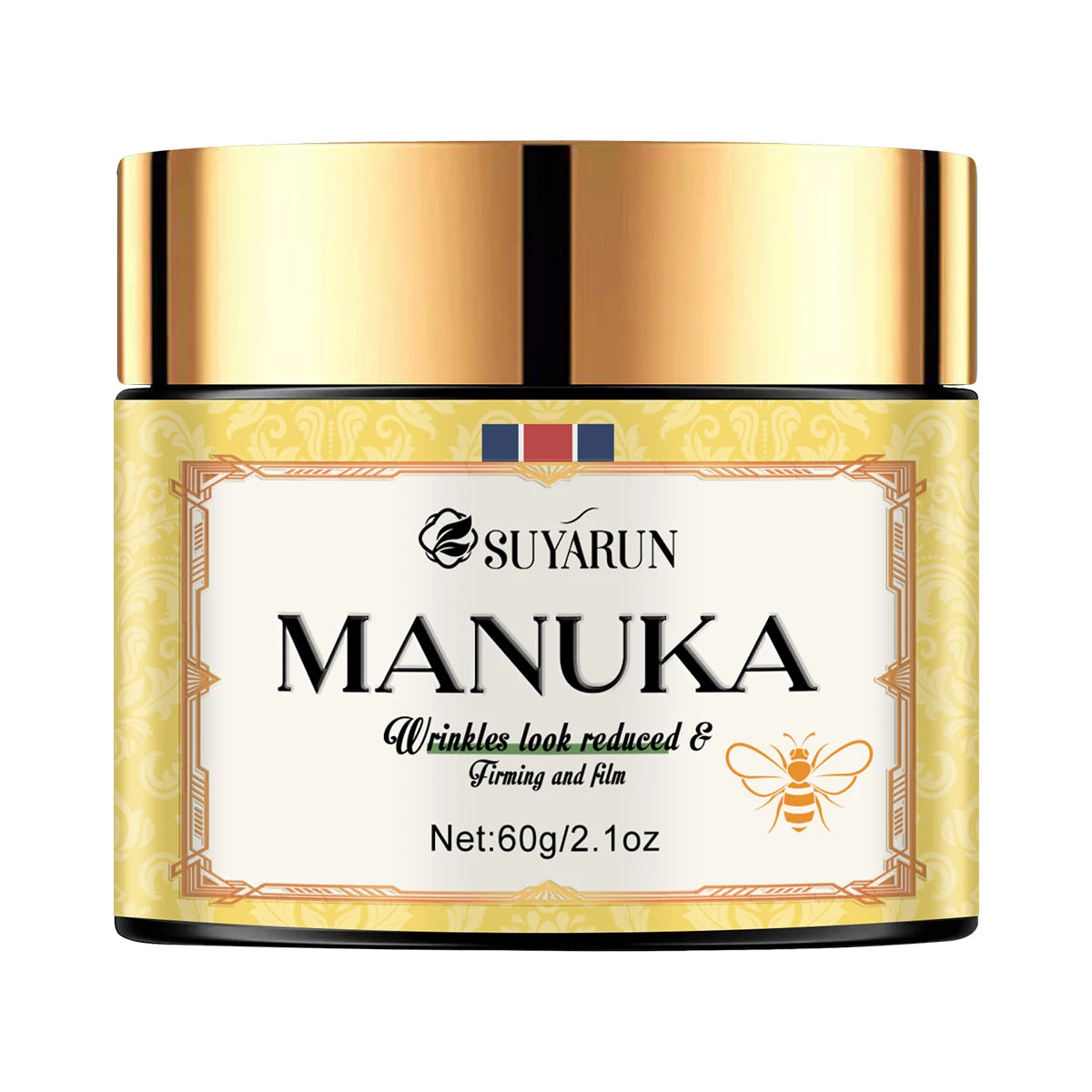 SUYARUN Manuka Honey Collagen & Retinol Moisturizer - Deep Hydration, Skin Repair, Brightening - For All Skin Types. Peaceful Pleasures Health and Wellness 60g