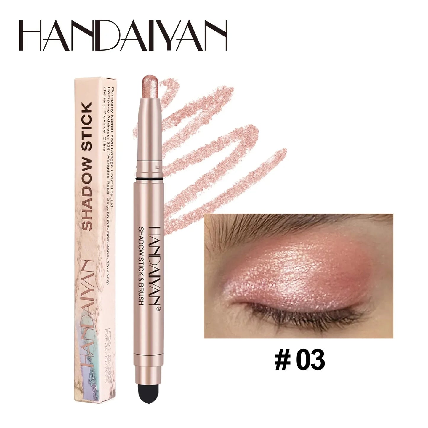 Waterproof Eyeshadow Pencil Stick | Matte Metallic Glitter