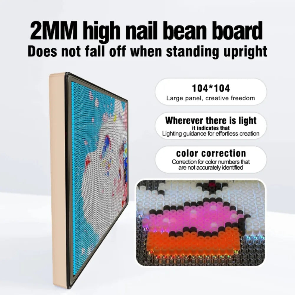 LED Fuse Bead Pegboard – App-Guided DIY Pixel Art Light Board