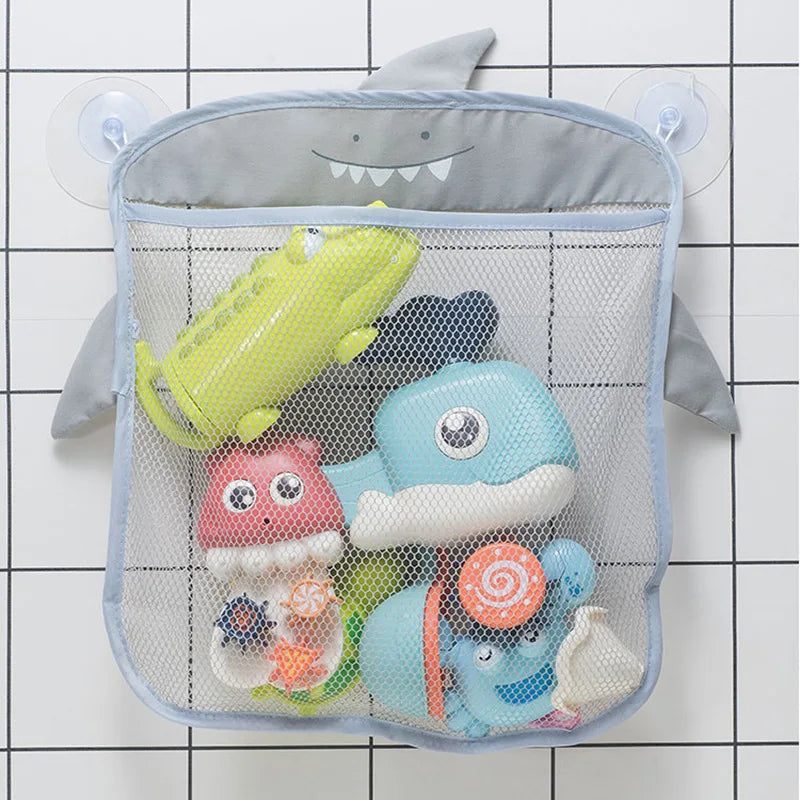 Bath Toy Organizer Mesh Net Bag – Quick Dry Bathroom Storage