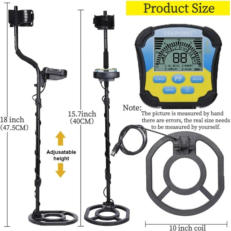 MD8030 Underground Metal Detector High Sensitivity Metal Depth Hunter Gold Digger Treasure Hunter 2.5m Waterproof Search Coil Peaceful Pleasures Health and Wellness
