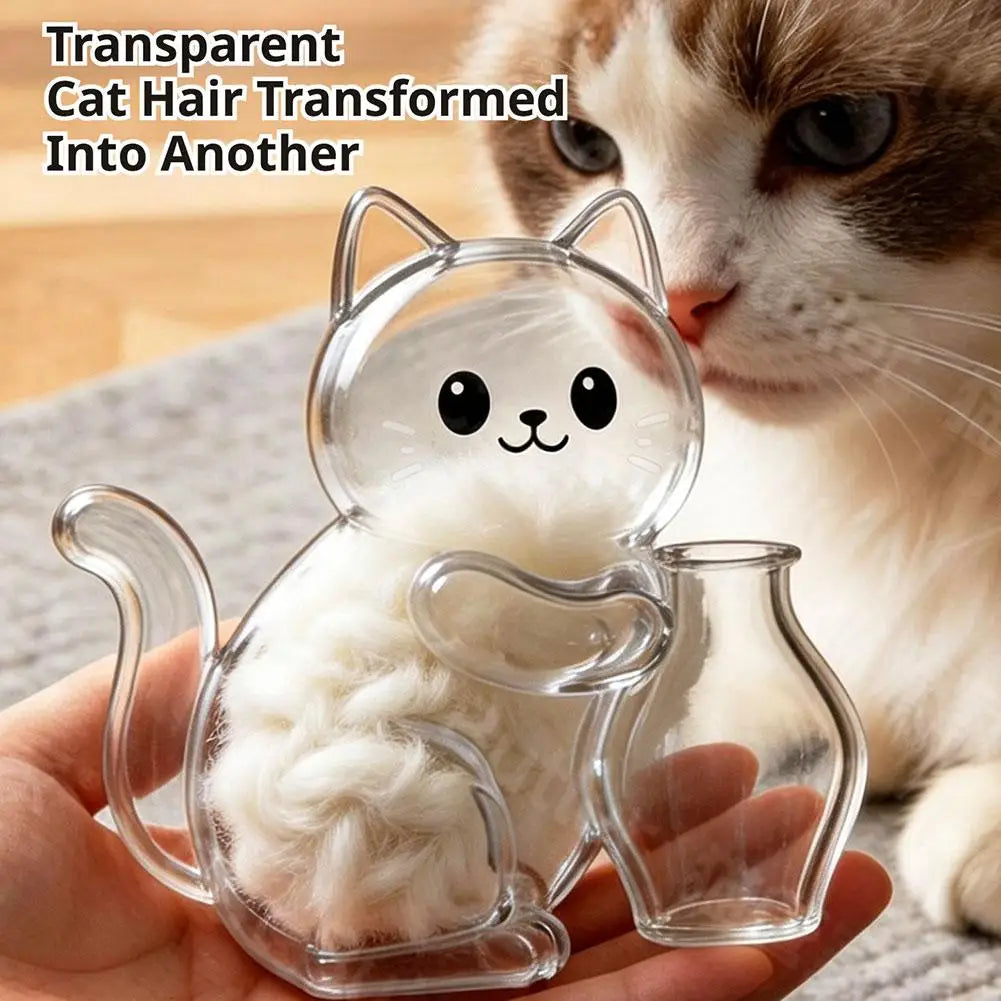 1/2/4pcs Cat Shape Creative Magnetic Refrigerator Sticker Pet Beard Hair Collector Cat Fur Whisker Transparent Commemorative Box Peaceful Pleasures Health and Wellness