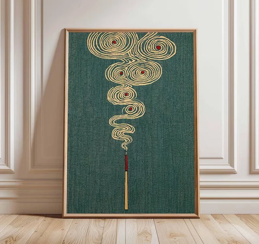 Japanese Meditation Canvas Wall Art Print | Zen Home Decor Canvas Wall Art Peaceful Pleasures Health and Wellness G4666 21x30cm Wood Framed