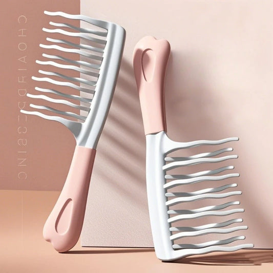 Double Row Curly Hair Comb – Anti-Static Scalp Massage Comb Curly Hair Comb Peaceful Pleasures Health and Wellness