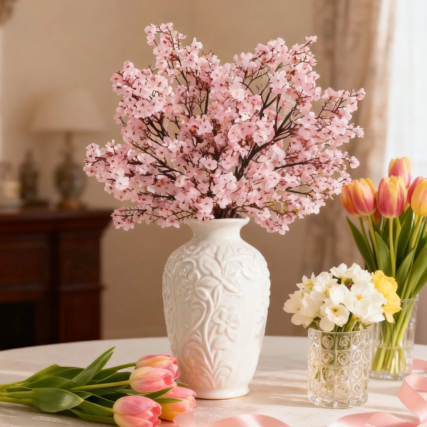Artificial Silk Flower Bouquet – Wedding, Home & Party Decor