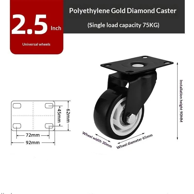 Heavy-Duty Swivel & Fixed Furniture Caster Wheels | PP/PVC