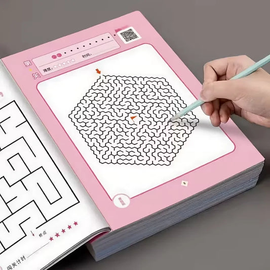Simple Version Brain Maze Training Book Designed Teenagers Featuring Peaceful Pleasures Health and Wellness