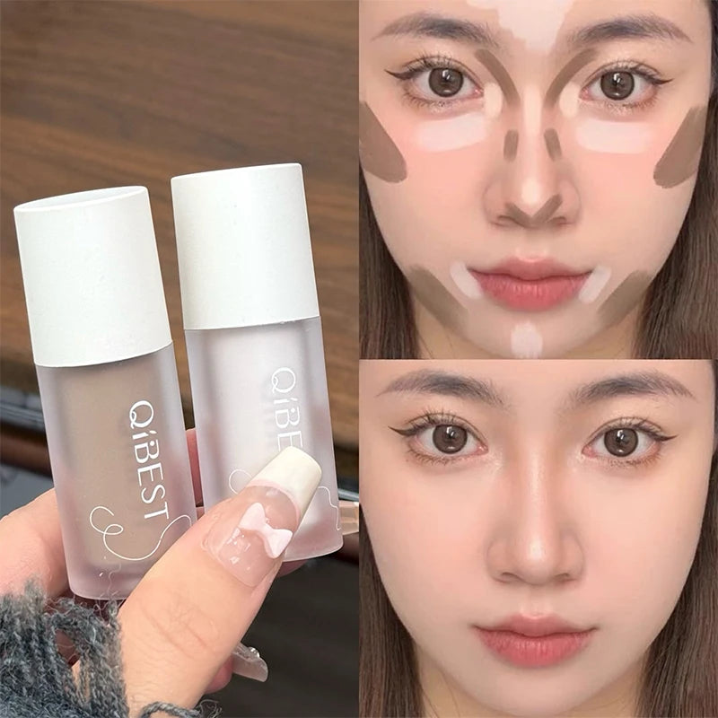 QIBEST Liquid Blush Contour Highlighter Multi-purpose Cream Matte Blusher Cheek Tint Face Contouring Waterproof Lasting Makeup Peaceful Pleasures Health and Wellness
