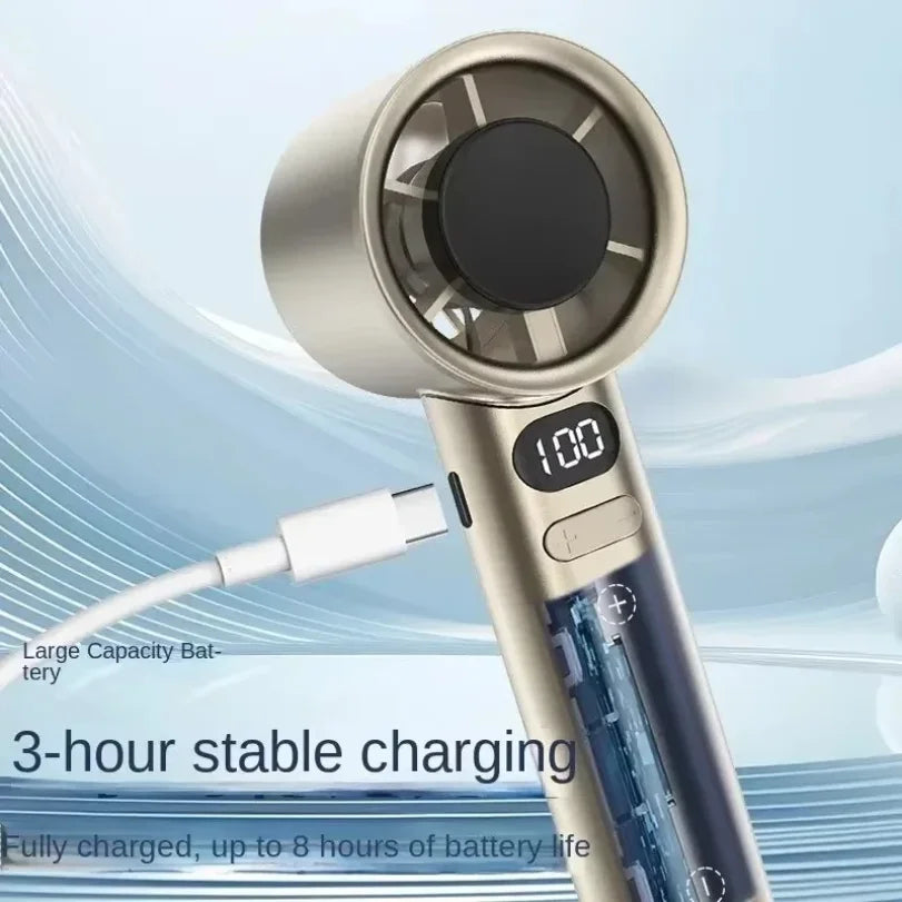 Portable Bladeless Handheld Fan | 120 Speeds USB Rechargeable