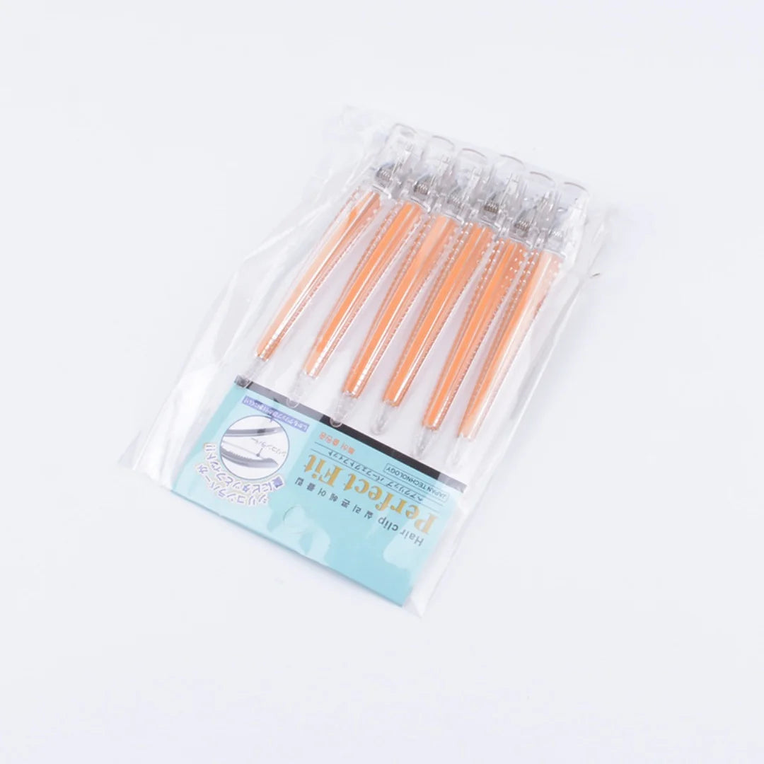 4/6/10/12Pcs Professional Hairdressing Hairpins Rainbow Colors Sectioning Cutting Hair Clamps Barber Hair Clips Styling Tools Peaceful Pleasures Health and Wellness orange 6