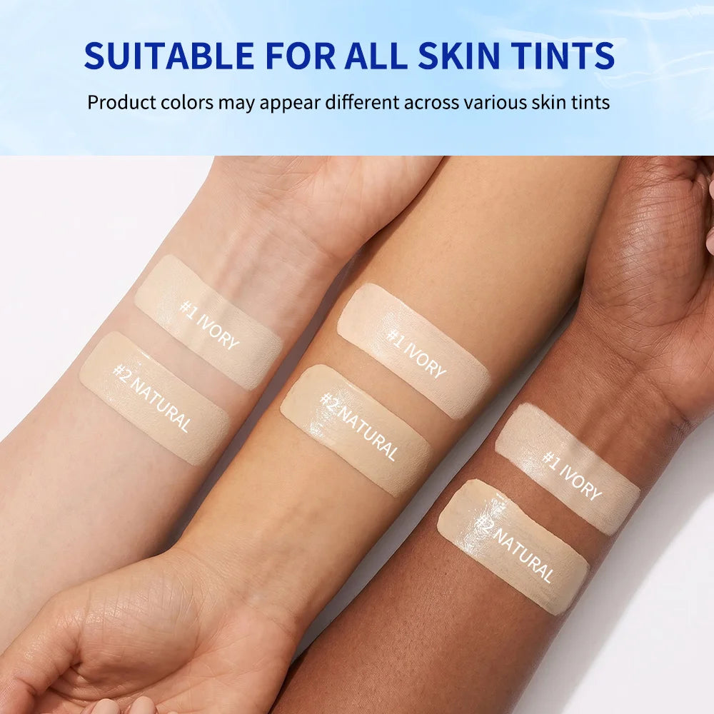 Collagen CC Cream Air Cushion Foundation Hydrating Long Wear Natural Light Brightening Waterproof Skin Tone Base Makeup Peaceful Pleasures Health and Wellness