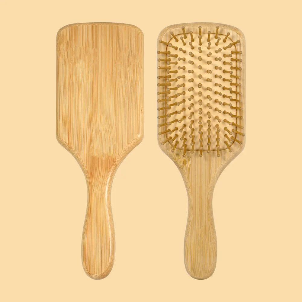 Natural Bamboo Air Cushion Hair Brush – Anti-Static Massage Comb