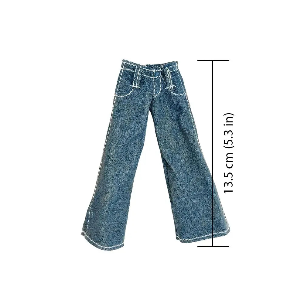 Babydoll Jeans Retro Loose Wide-leg Pants Fashion Cool Doll Clothes