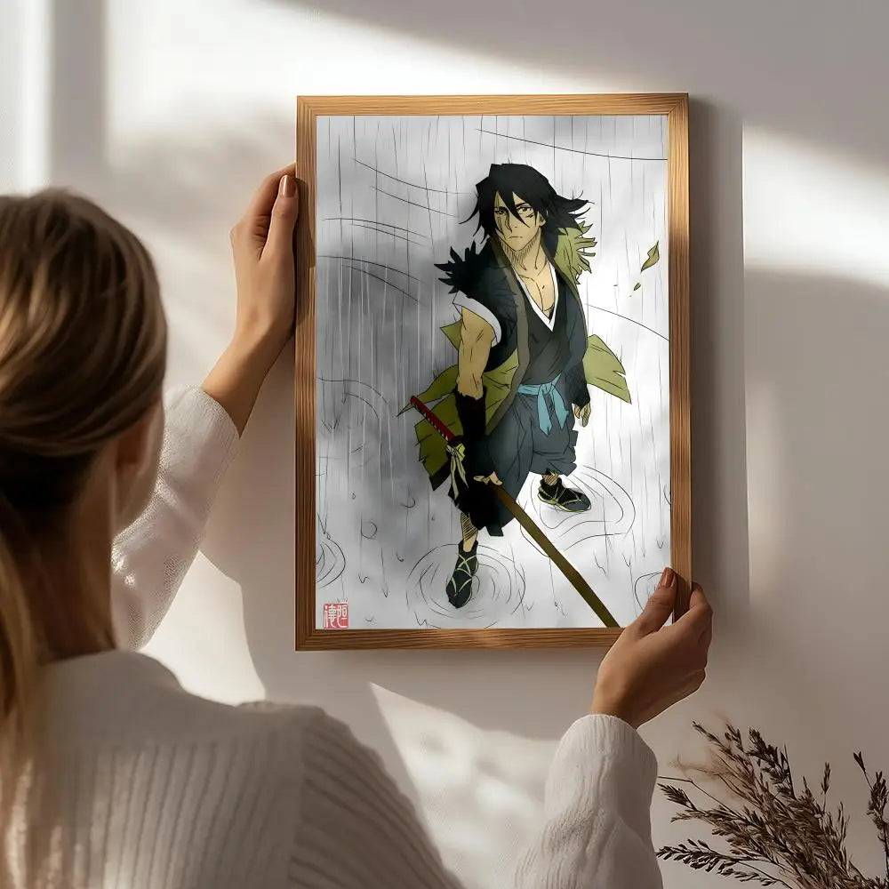Movie S-Sword of the Stranger Poster HD Self Adhesive Waterproof Wall Art Ideal for Home Office Dorm Bedroom Great Gift Peaceful Pleasures Health and Wellness White4 15X20cmNoframe