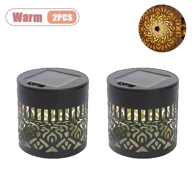 Solar Mandala Wall Lantern | Outdoor Waterproof Garden Fence Light