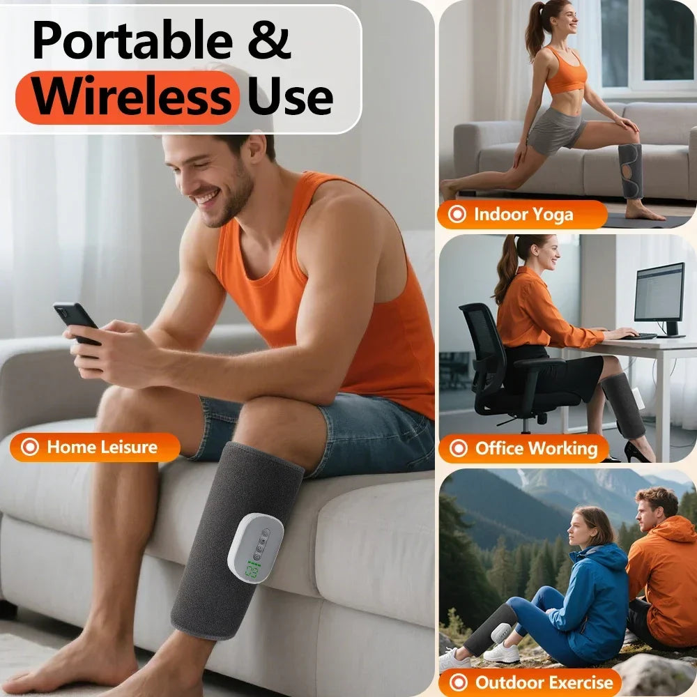 Hailicare Air Compression Calf Massager with Heat | 4 Modes