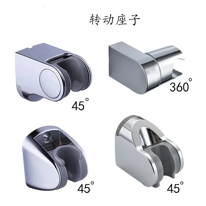 Adjustable Wall-Mount Shower Head Holder – Chrome ABS Bracket