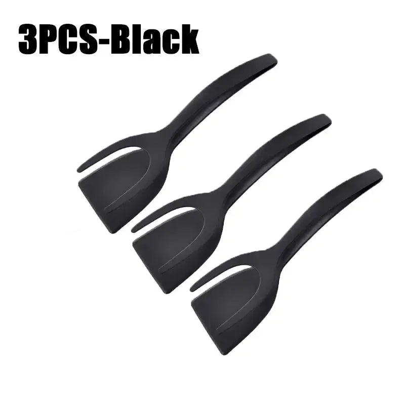 2-in-1 Silicone Spatula Tongs – Egg, Pancake & Steak Turner