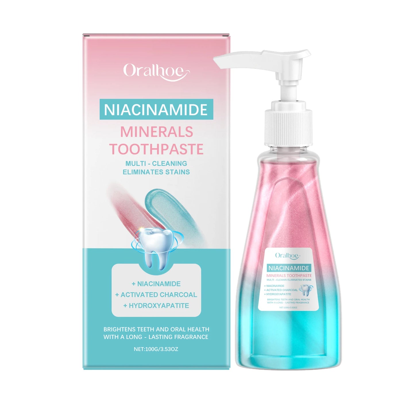 Oralhoe Niacinamide Whitening Toothpaste – Tartar & Plaque Removal