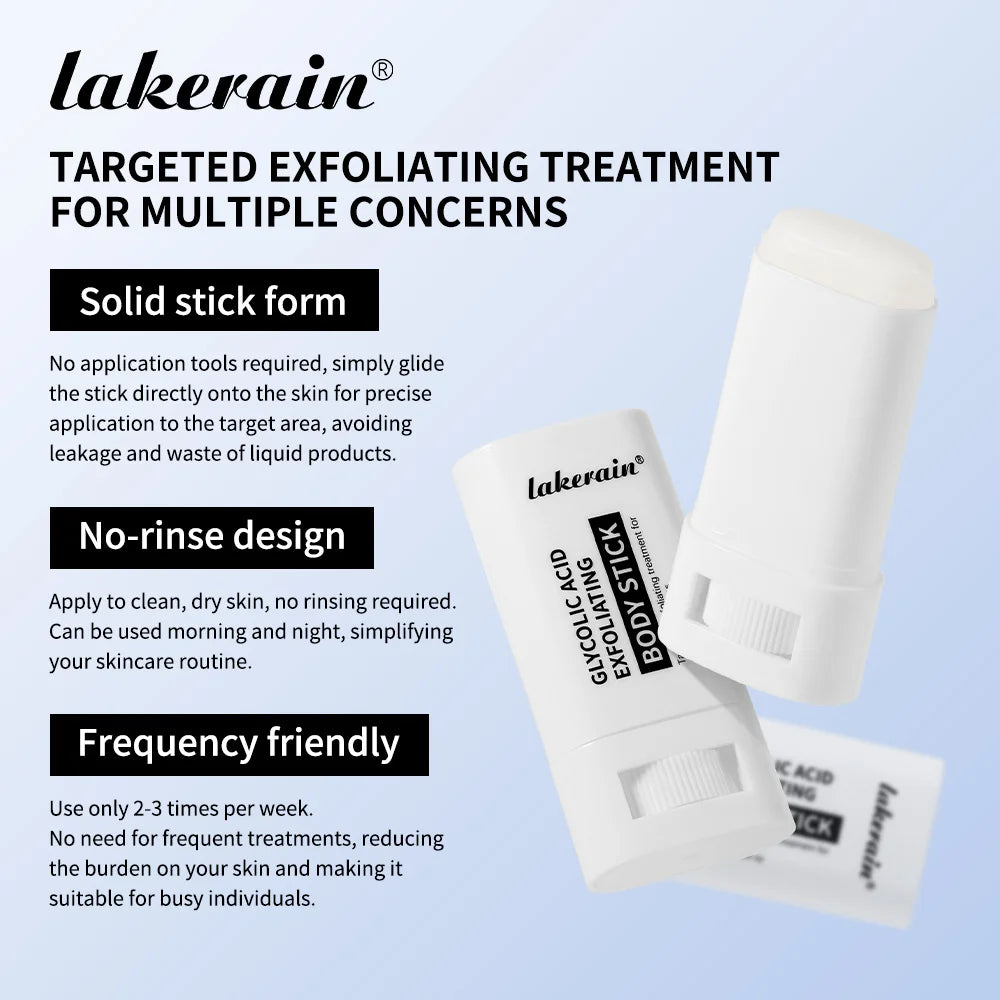 Glycolic Acid Exfoliating Body Stick Smooth Soften Rough Bumpy Skin Deep Hydration Even Delicate Skin Tone Exfoliating Stick Peaceful Pleasures Health and Wellness